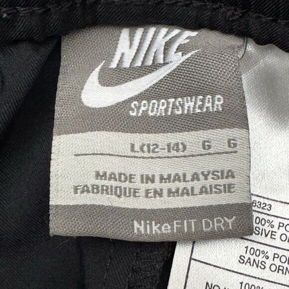 Nike Track Pants Womens Large Y2K Fit Dry Streetwear Athleisure Slit at Ankle - Picture 12 of 16